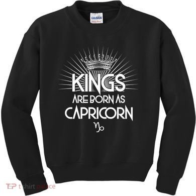 Kings Are Born As Capricorn Kids Sweatshirt