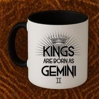 Kings Are Born As Gemini Coffee Mug thumb 2