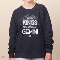 Kings Are Born As Gemini Women's Sweatshirt thumb 0