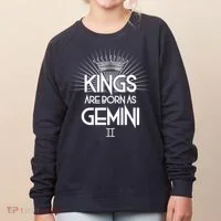 Kings Are Born As Gemini Women's Sweatshirt thumb 0