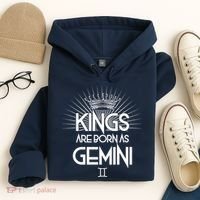 Kings Are Born As Gemini Hoodie thumb 4