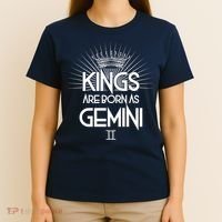 Kings Are Born As Gemini T-Shirt thumb 4