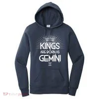 Kings Are Born As Gemini Women's Hoodie thumb 0