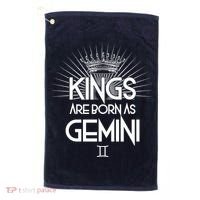 Kings Are Born As Gemini Golf Towel thumb 0