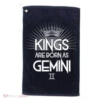 Kings Are Born As Gemini Golf Towel thumb 0