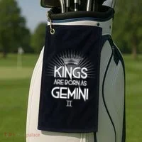Kings Are Born As Gemini Golf Towel thumb 2