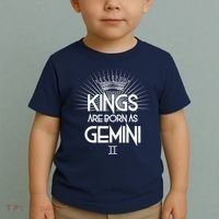 Kings Are Born As Gemini Toddler T-Shirt thumb 2