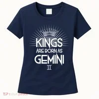 Kings Are Born As Gemini Women's T-Shirt thumb 0