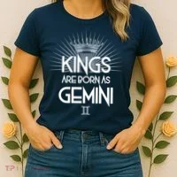 Kings Are Born As Gemini Women's T-Shirt thumb 2