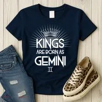 Kings Are Born As Gemini Women's T-Shirt thumb 3