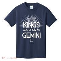Kings Are Born As Gemini Kids T-Shirt thumb 0