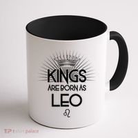 Kings Are Born As Leo Coffee Mug thumb 1