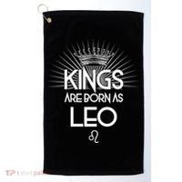 Kings Are Born As Leo Golf Towel thumb 0
