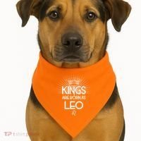 Kings Are Born As Leo USA-Made Doggie Bandana thumb 1