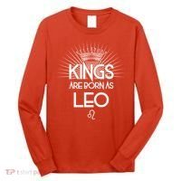 Kings Are Born As Leo Long Sleeve Shirt thumb 0