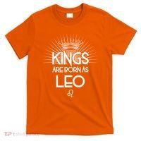 Kings Are Born As Leo T-Shirt thumb 0