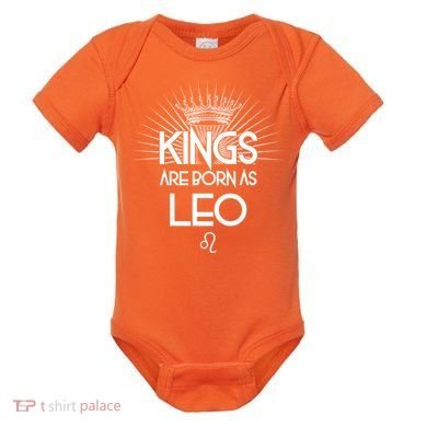 Kings Are Born As Leo Baby Bodysuit