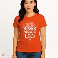 Kings Are Born As Leo Women's T-Shirt thumb 4