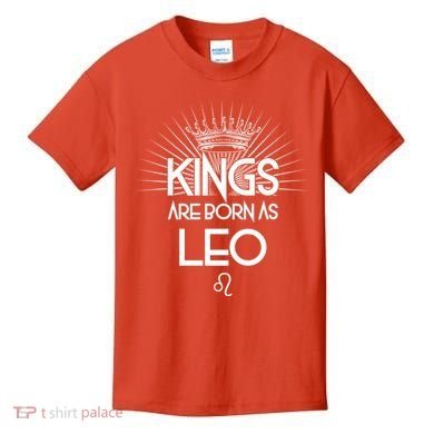 Kings Are Born As Leo Kids T-Shirt