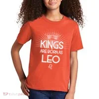 Kings Are Born As Leo Kids T-Shirt thumb 2