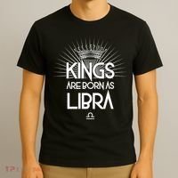 Kings Are Born As Libra T-Shirt thumb 3