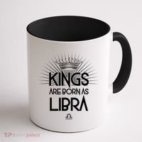 Kings Are Born As Libra Coffee Mug thumb 1