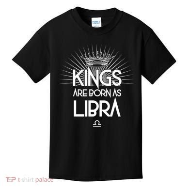 Kings Are Born As Libra Kids T-Shirt