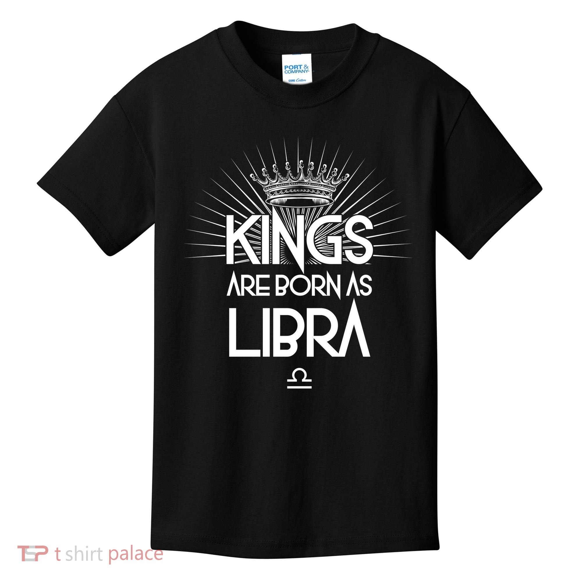 Kings Are Born As Libra Kids T-Shirt