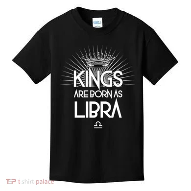 Kings Are Born As Libra Kids T-Shirt