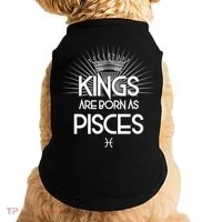 Kings Are Born As Pisces Doggie Tank thumb 0
