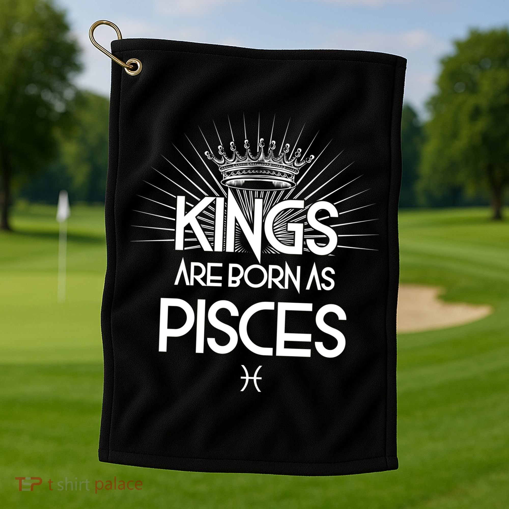 Kings Are Born As Pisces Golf Towel