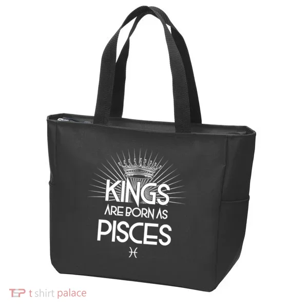 Kings Are Born As Pisces Tote Bag