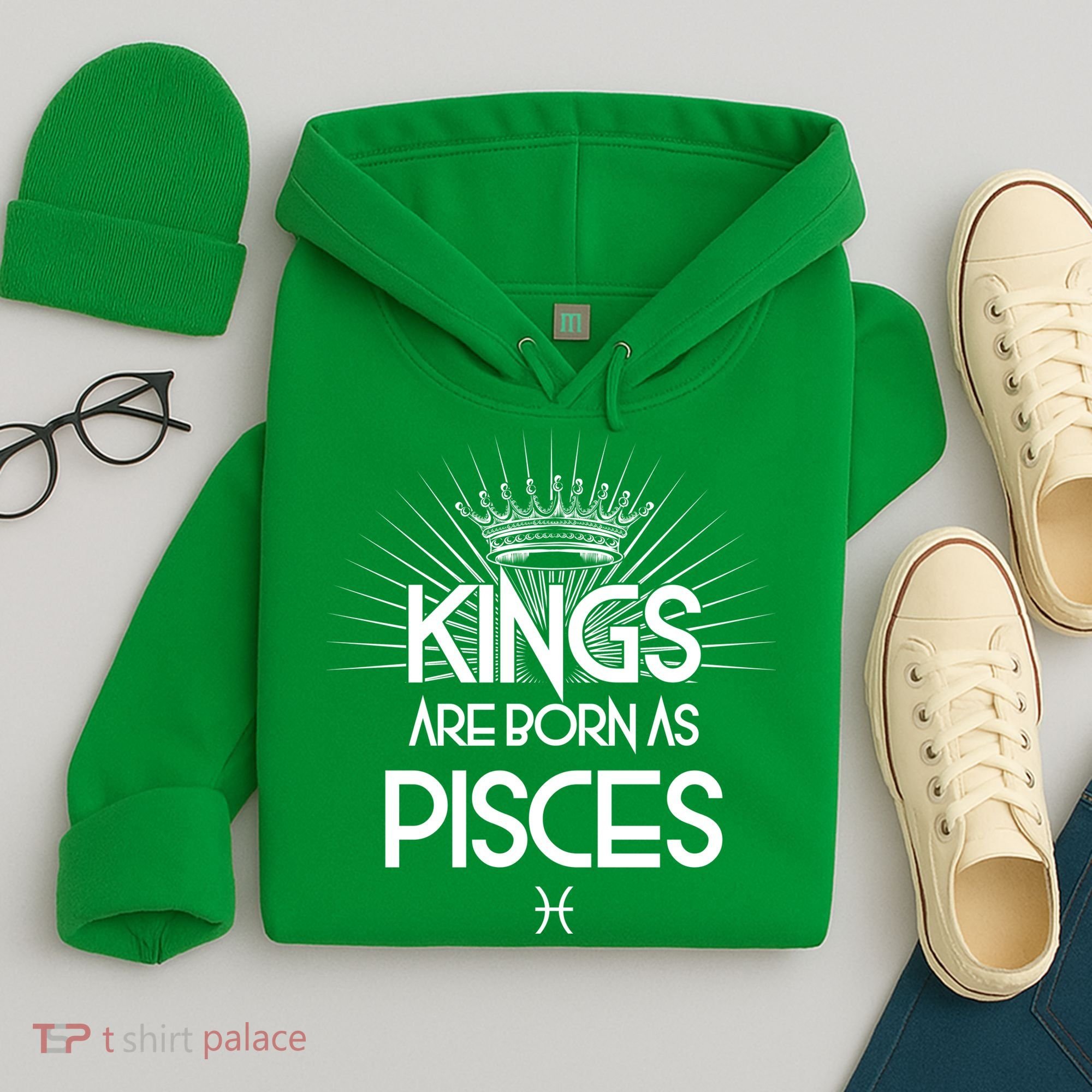Kings Are Born As Pisces Hoodie