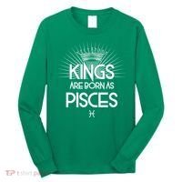 Kings Are Born As Pisces Long Sleeve Shirt thumb 0