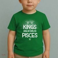 Kings Are Born As Pisces Toddler T-Shirt thumb 2