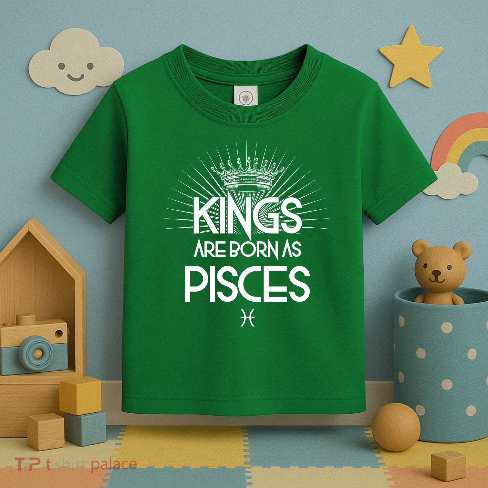 Kings Are Born As Pisces Toddler T-Shirt