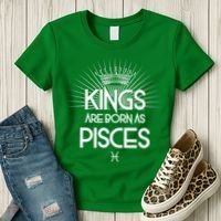 Kings Are Born As Pisces Women's T-Shirt thumb 3