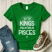 Kings Are Born As Pisces Women's T-Shirt thumb 3