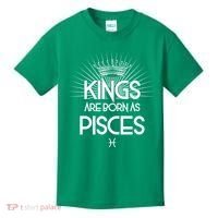 Kings Are Born As Pisces Kids T-Shirt thumb 0