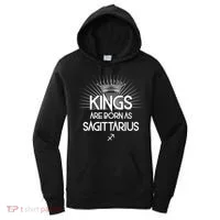 Kings Are Born As Sagittarius Women's Hoodie thumb 0