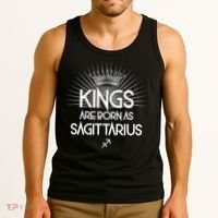 Kings Are Born As Sagittarius Tank Top thumb 3