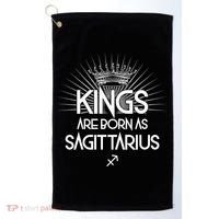 Kings Are Born As Sagittarius Golf Towel thumb 0