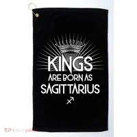 Kings Are Born As Sagittarius Golf Towel thumb 0