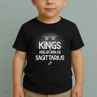 Kings Are Born As Sagittarius Toddler T-Shirt thumb 2