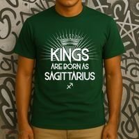 Kings Are Born As Sagittarius T-Shirt thumb 3
