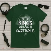Kings Are Born As Sagittarius T-Shirt thumb 5
