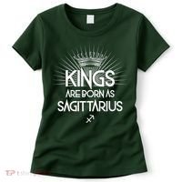 Kings Are Born As Sagittarius Women's T-Shirt thumb 0