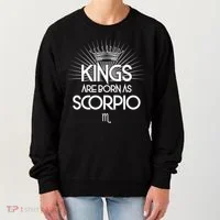 Kings Are Born As Scorpio Women's Sweatshirt thumb 0