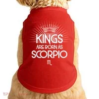 Kings Are Born As Scorpio Doggie Tank thumb 0