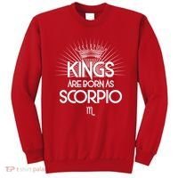 Kings Are Born As Scorpio Sweatshirt thumb 0